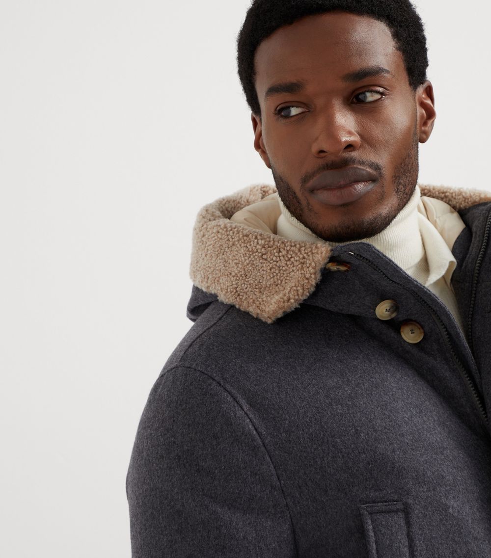 Brunello Cucinelli Brunello Cucinelli Wool Flannel Down Jacket