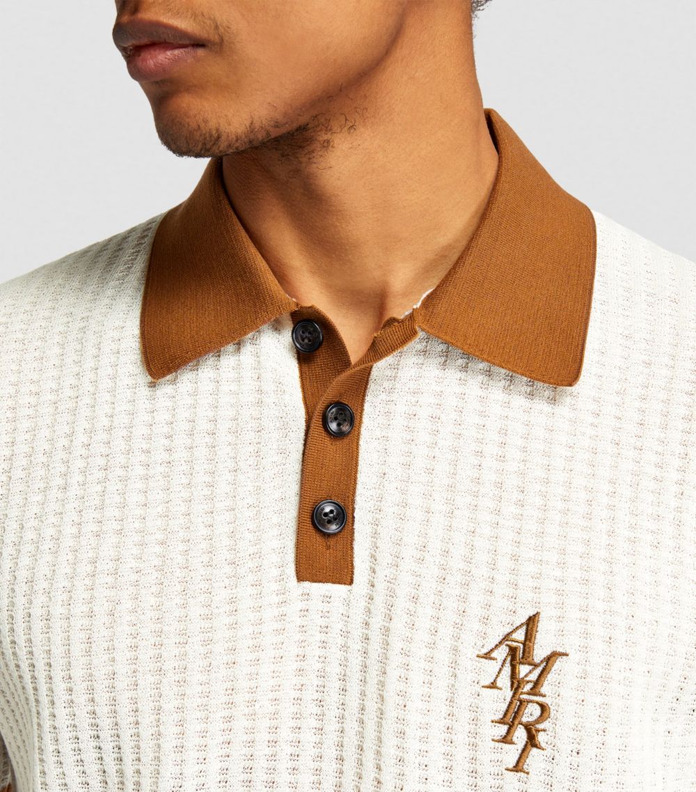 Amiri Amiri Waffle-Stitch Polo Shirt