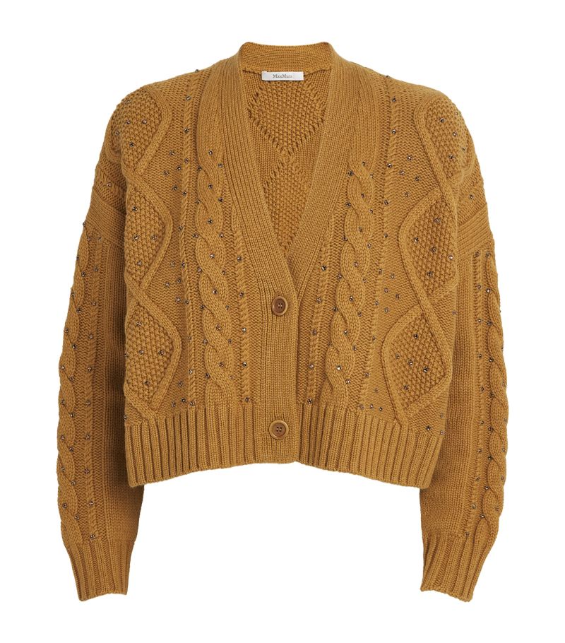 Max Mara Max Mara Wool-Cashmere Embellished Cardigan