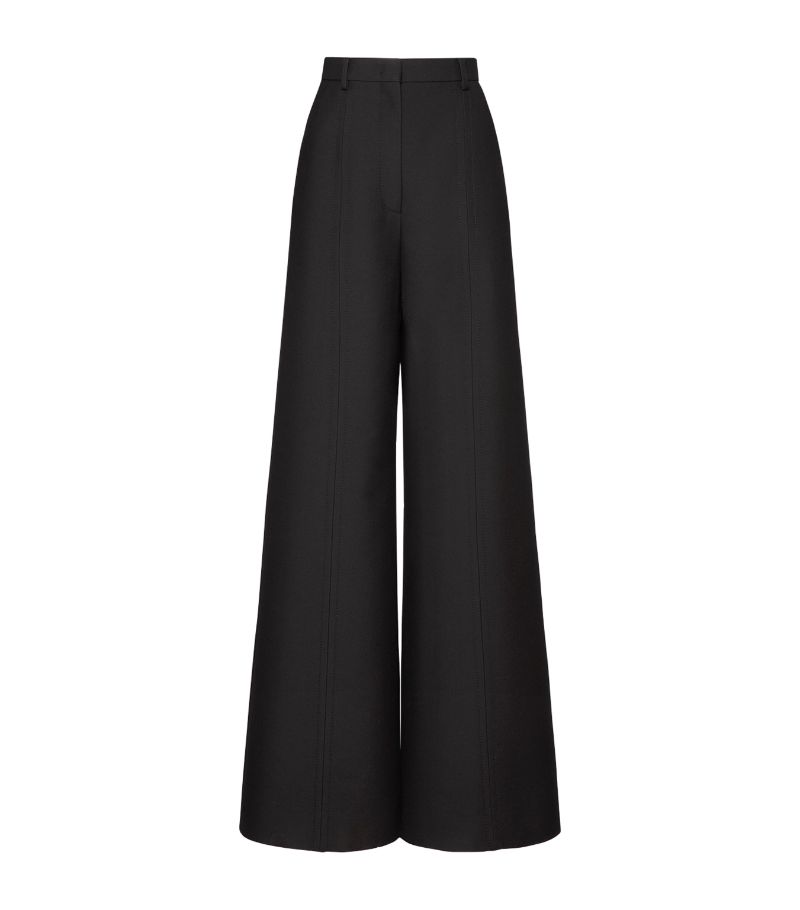 VALENTINO GARAVANI Valentino Garavani Wool-Silk Wide-Leg Trousers