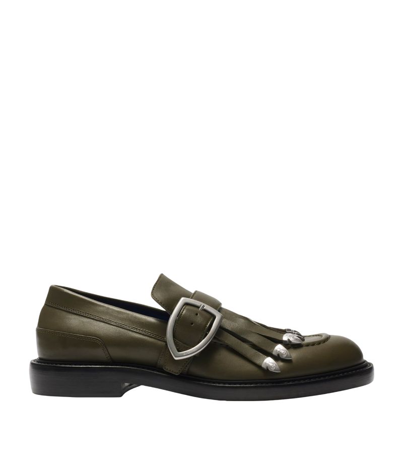 Burberry Burberry Leather Cobble Fringe Loafers