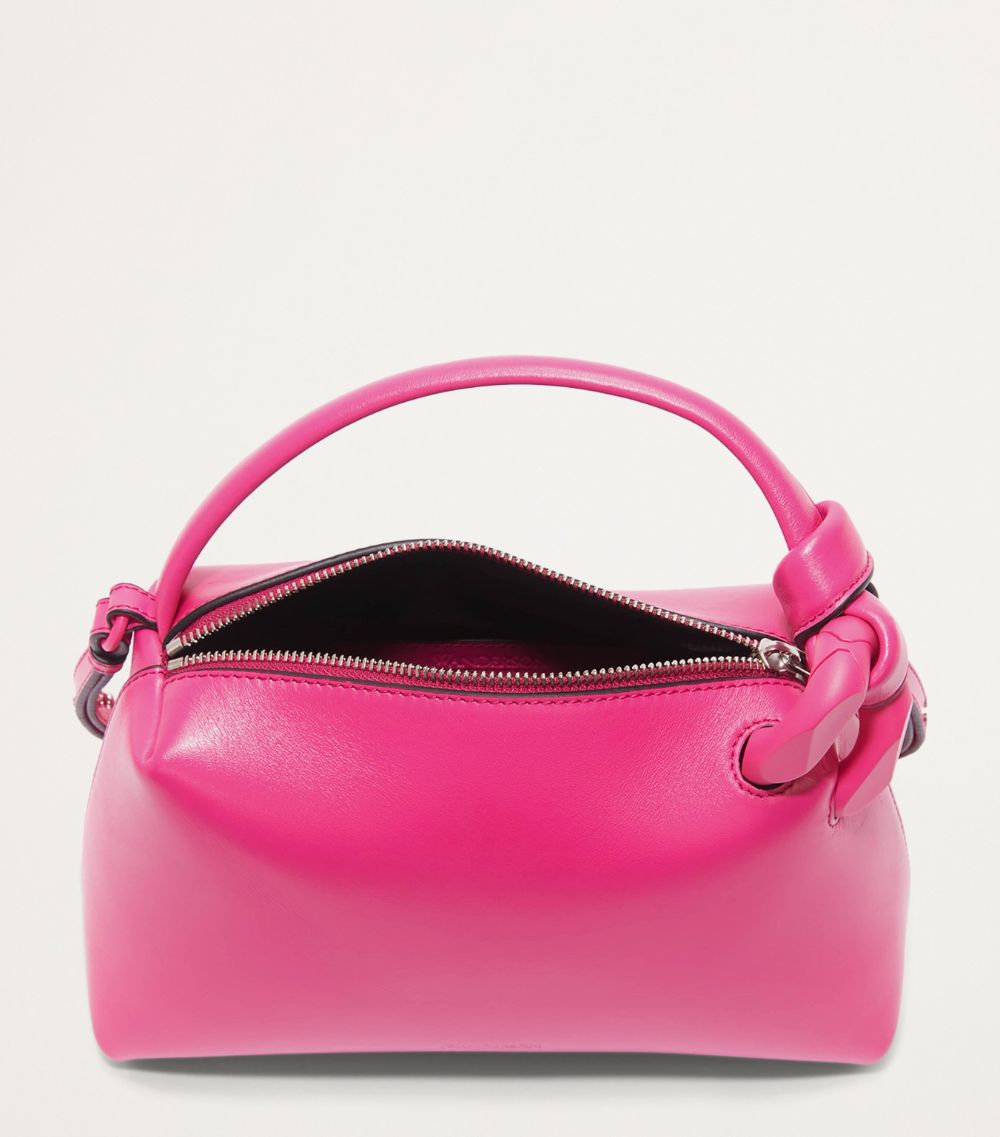 Jw Anderson Jw Anderson Small Patent Leather Corner Top-Handle Bag