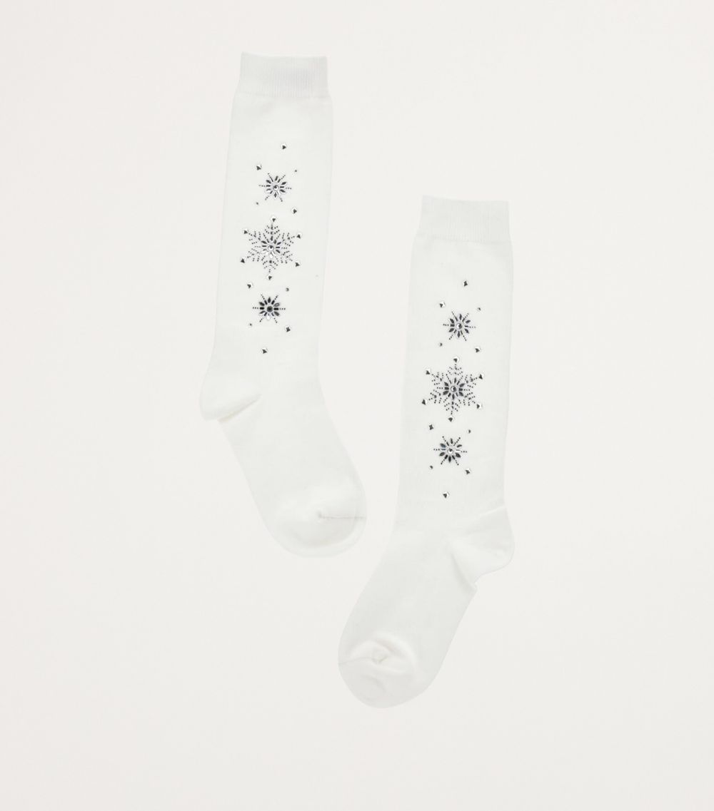 Monnalisa Monnalisa Cotton-Blend Snowflake Socks