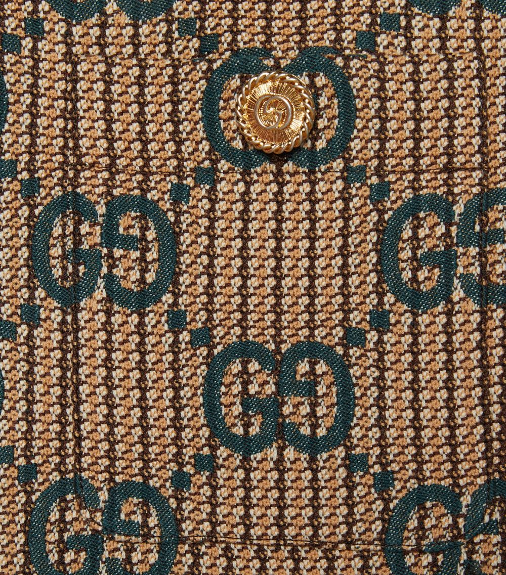 Gucci Gucci Wool Jacquard Gg Mini Dress