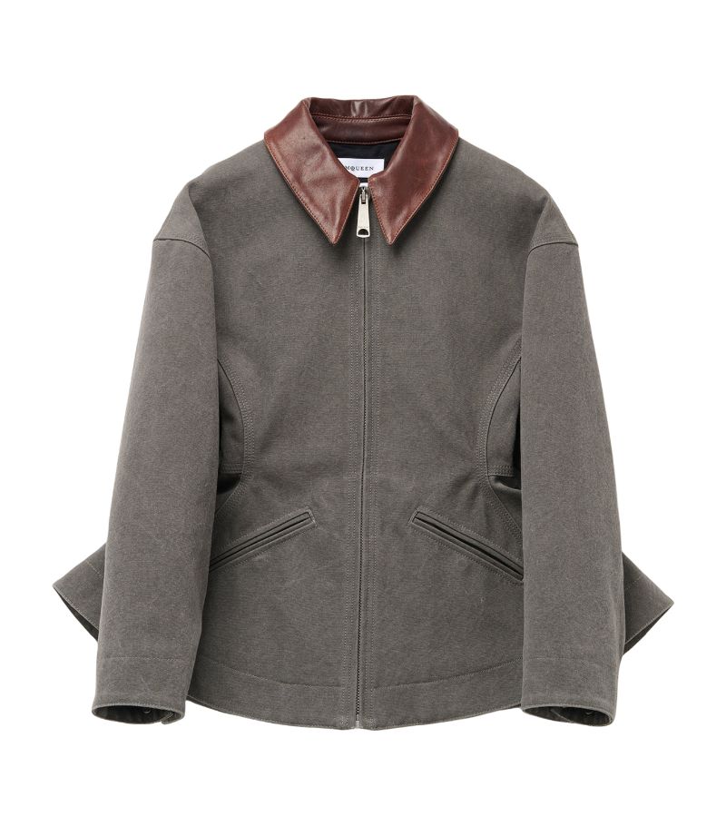 Alexander McQueen Alexander Mcqueen Cotton Canvas Peplum Jacket