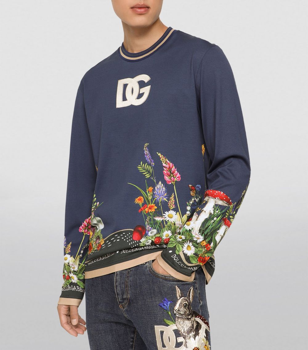 Dolce & Gabbana Dolce & Gabbana Rabbit Print Long-Sleeved T-Shirt