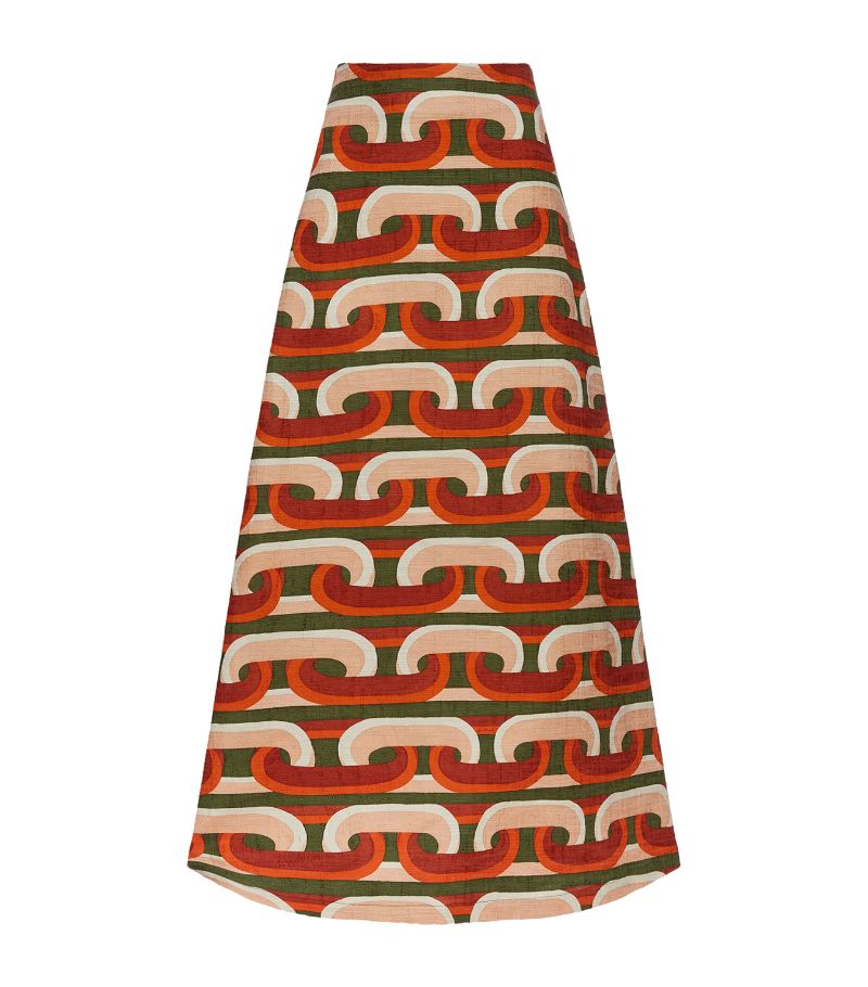 La Doublej La Doublej Cotton Patterned Maxi Skirt