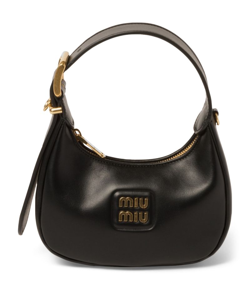 Miu Miu Miu Miu Mini Leather Half-Moon Top-Handle Bag