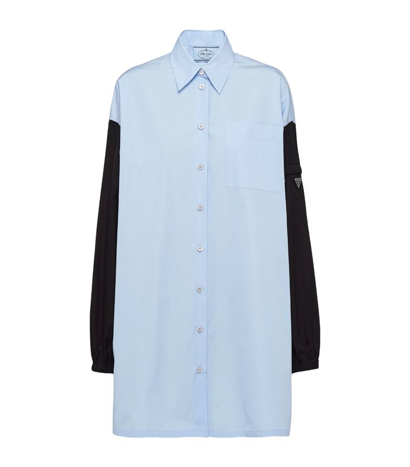 Prada Prada Re-Nylon-Sleeve Shirt Dress