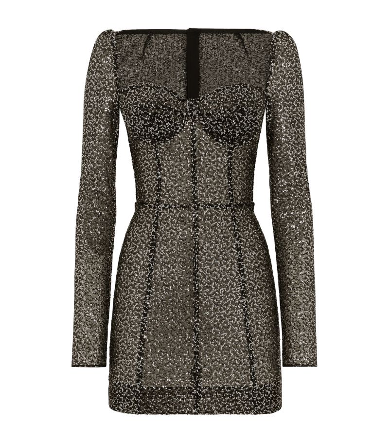 Dolce & Gabbana Dolce & Gabbana Sequin-Embellished Corset Mini Dress