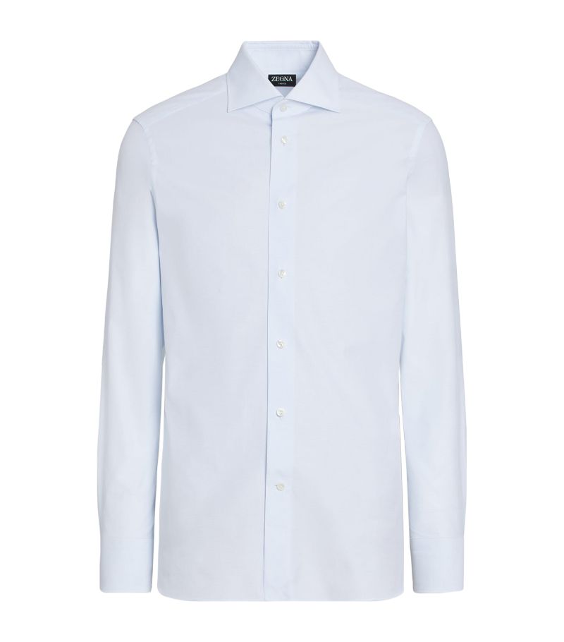 zegna Zegna Trofeo Cotton Micro-Check Shirt