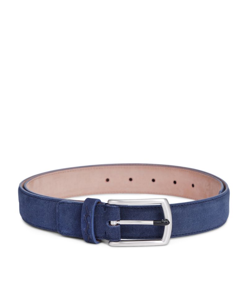 zegna Zegna Suede Triple Stitch Belt