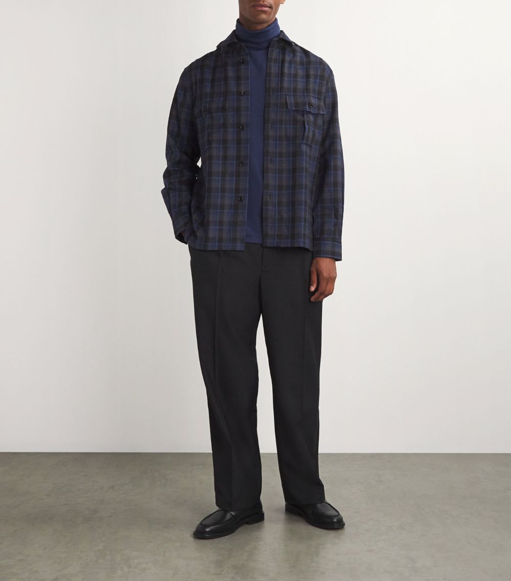 Dunhill Dunhill Wool-Cashmere Check Overshirt