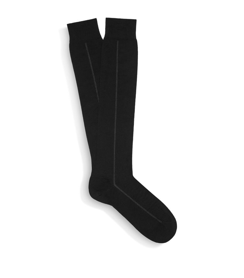 zegna Zegna Cotton-Blend Mid-Calf Socks