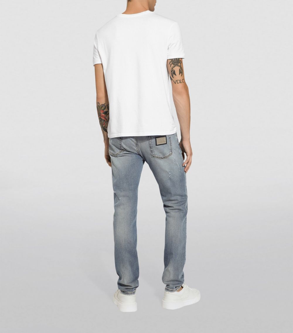 Dolce & Gabbana Dolce & Gabbana Distressed Slim Jeans