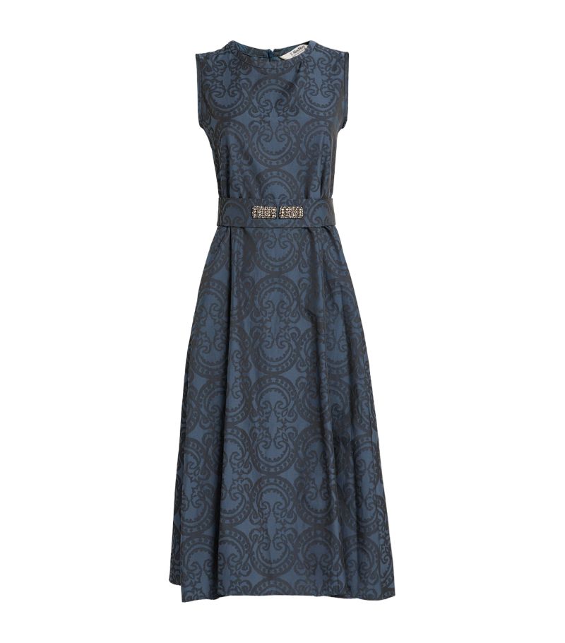 Max Mara Max Mara Printed Belt-Detail Midi Dress