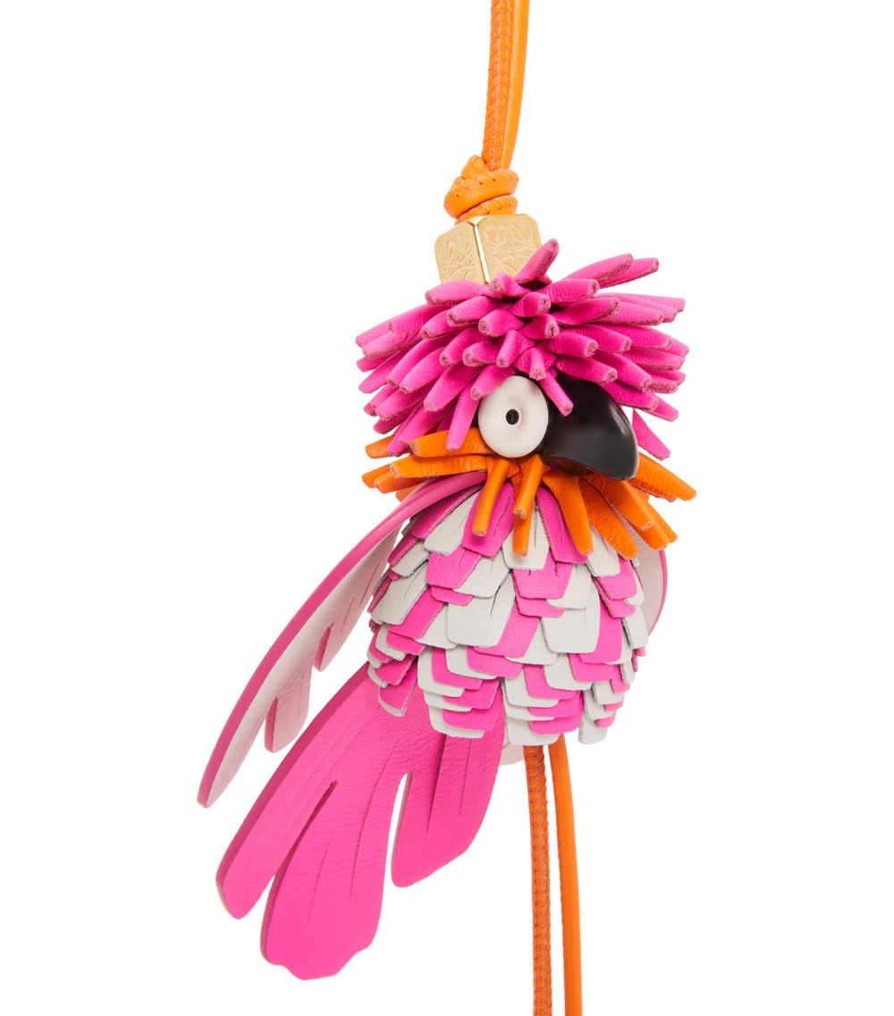 Loewe Loewe X Paula'S Ibiza Leather Woven Bird Charm