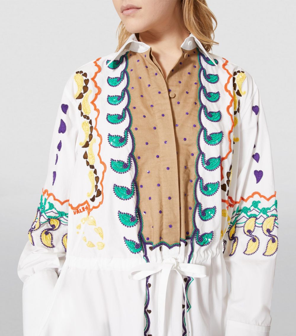 VALENTINO GARAVANI Valentino Garavani Bead-Embroidered Shirt Dress