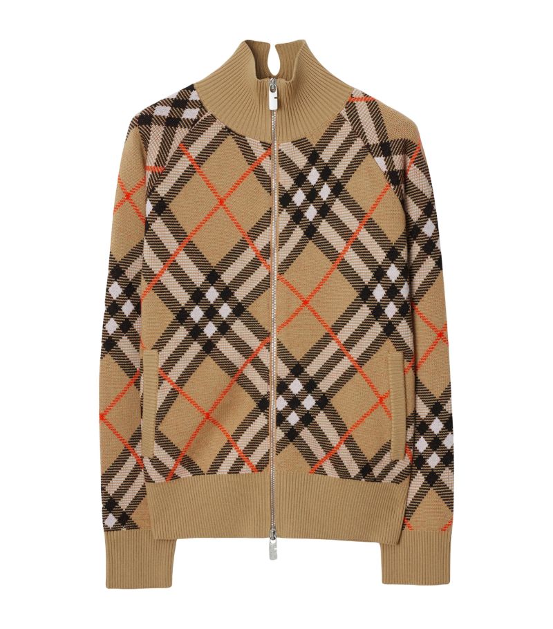 Burberry Burberry Wool-Blend Check Bomber Jacket