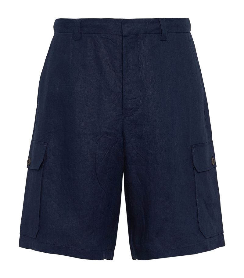 Prada Prada Linen Bermuda Shorts