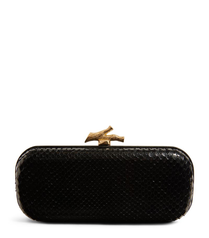 Maria Oliver Maria Oliver Python Emilia Clutch Bag