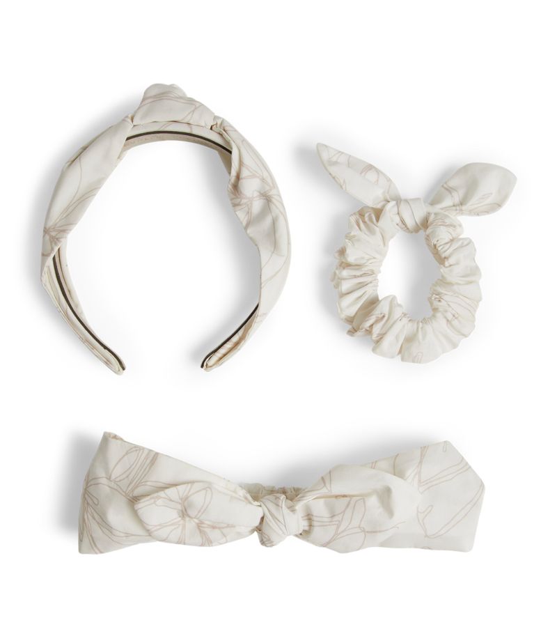 Brunello Cucinelli Kids Brunello Cucinelli Kids Cotton Hair Accessories (Set Of 3)