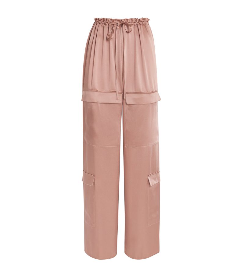 Lapointe Lapointe Satin Drawstring Cargo Trousers