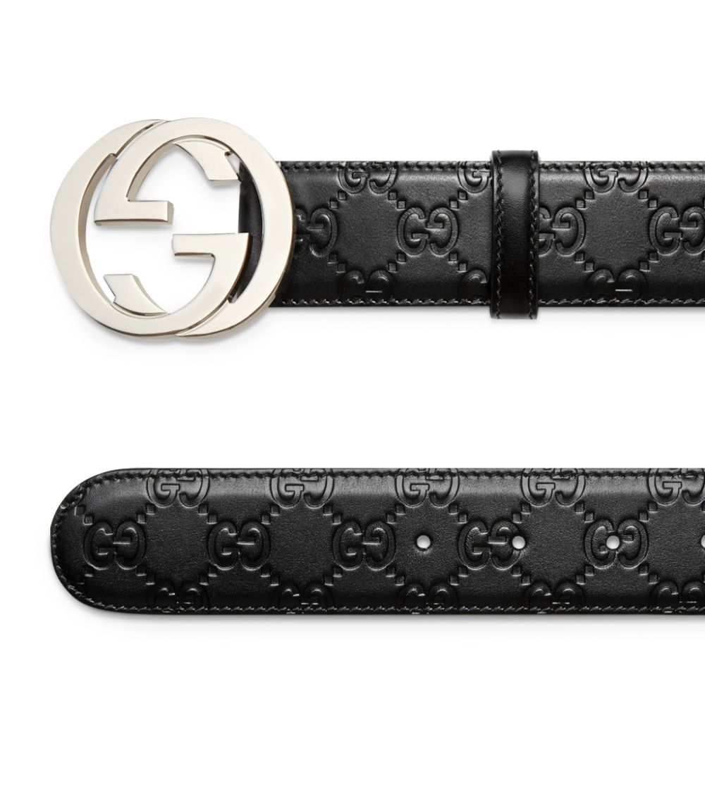 Gucci Gucci Leather Interlocking G Belt