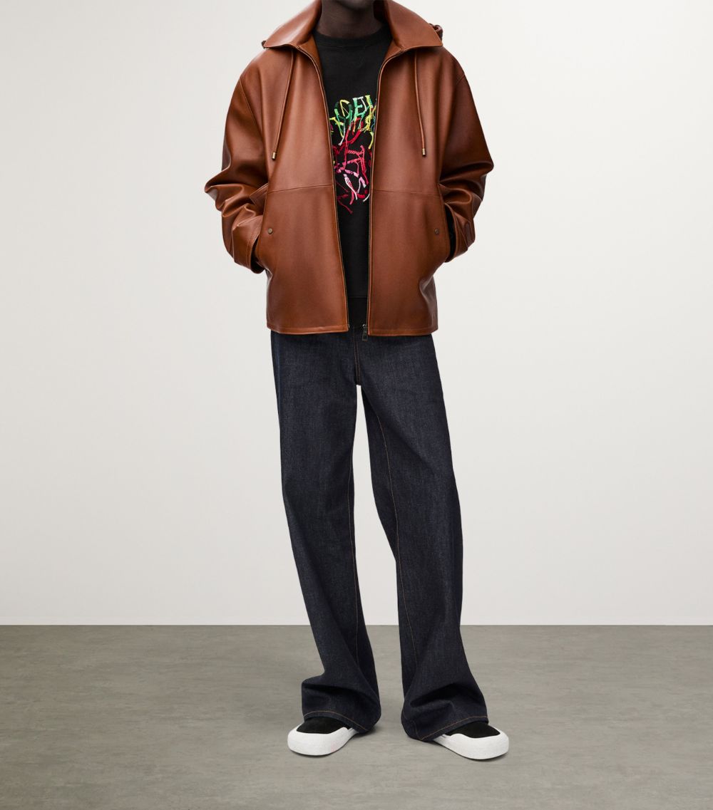 Loewe Loewe Leather Hooded Jacket