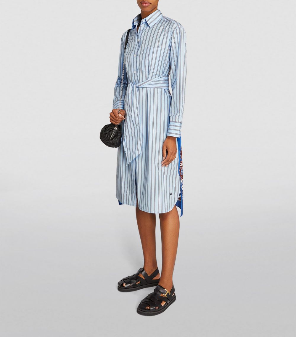 Weekend Max Mara Weekend Max Mara Cotton-Silk Striped Shirt Dress