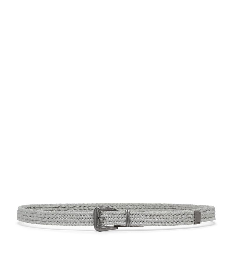 Brunello Cucinelli Brunello Cucinelli Linen-Blend Braided Belt