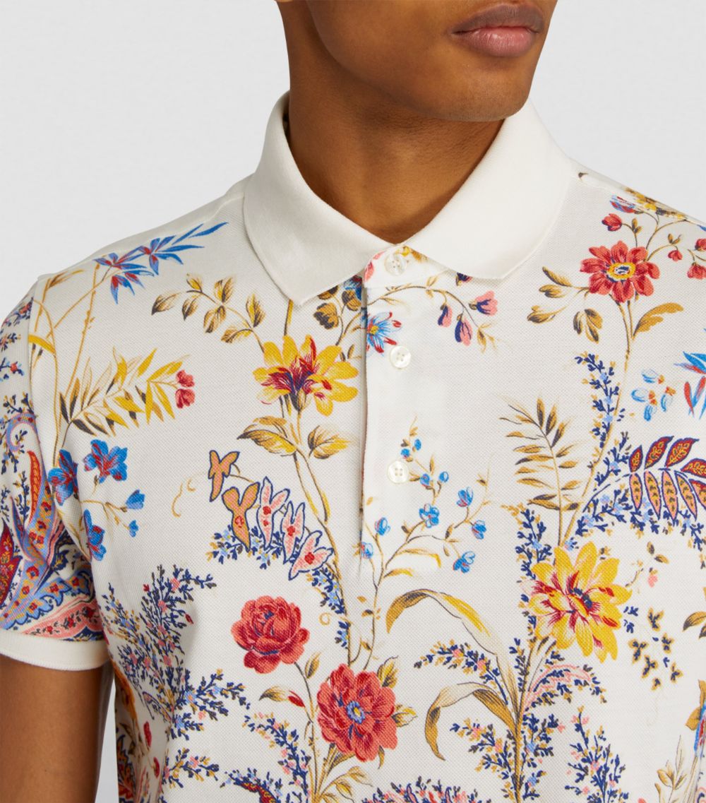 Etro Etro Cotton Floral Polo Shirt