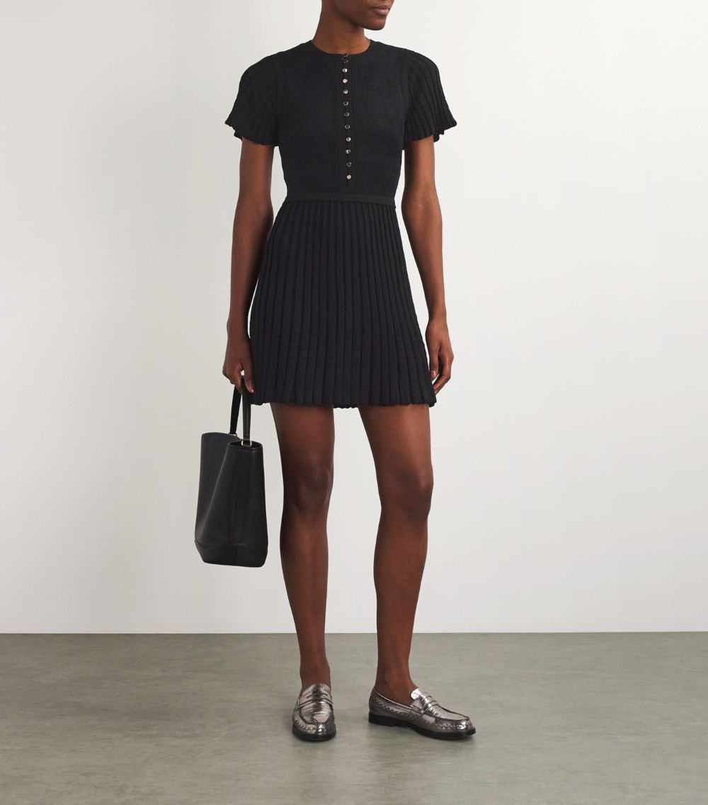  Sandro Velvet-Effect Mini Dress