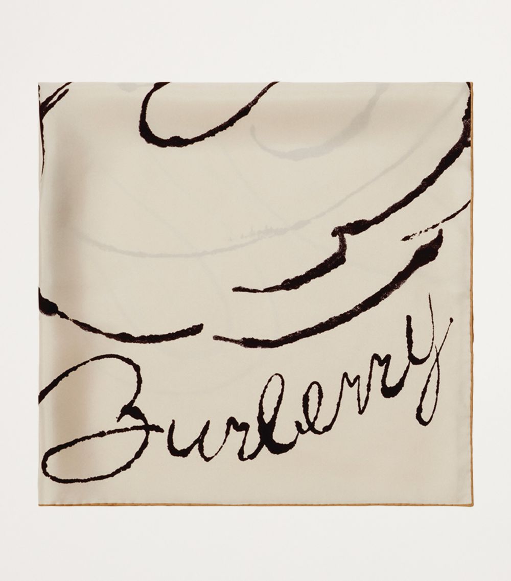 Burberry Burberry Silk Swan Print Scarf