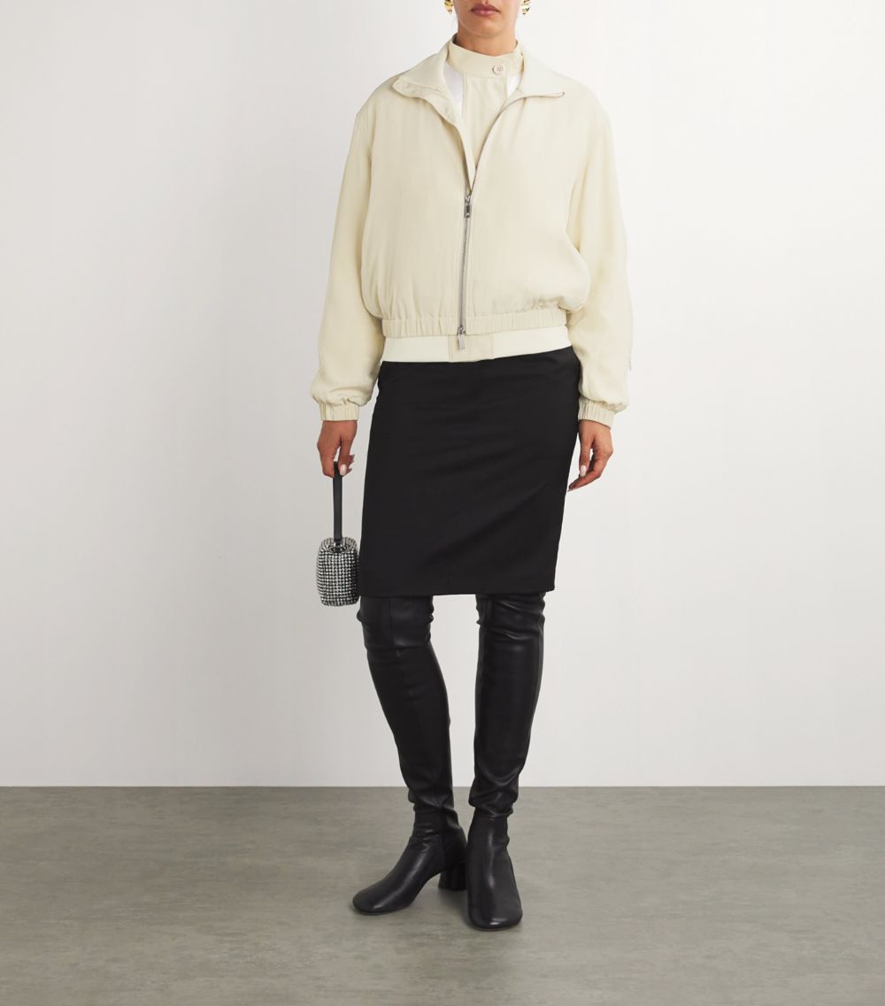 Helmut Lang Helmut Lang Silk Layered Bomber Jacket