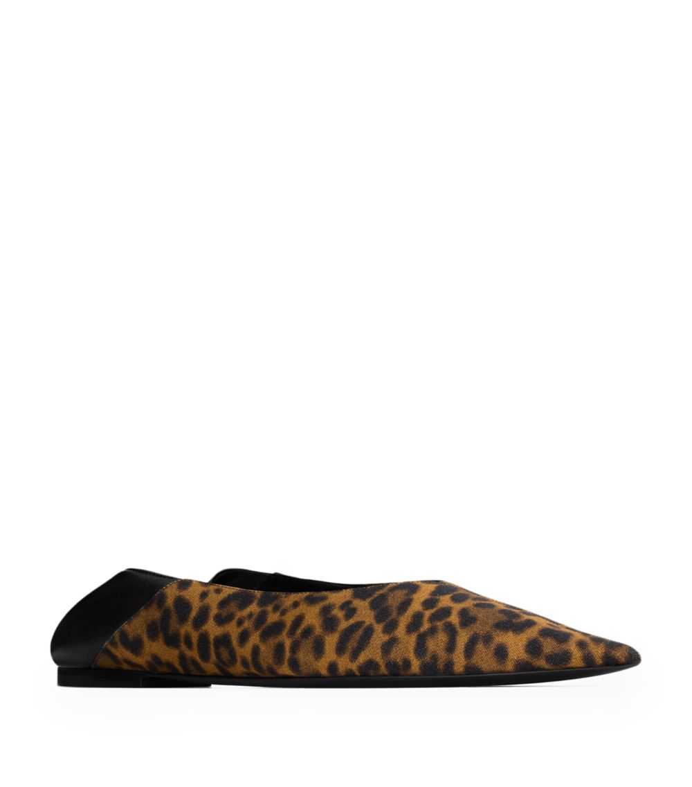 Saint Laurent Saint Laurent Leopard Print Nour Ballet Flats