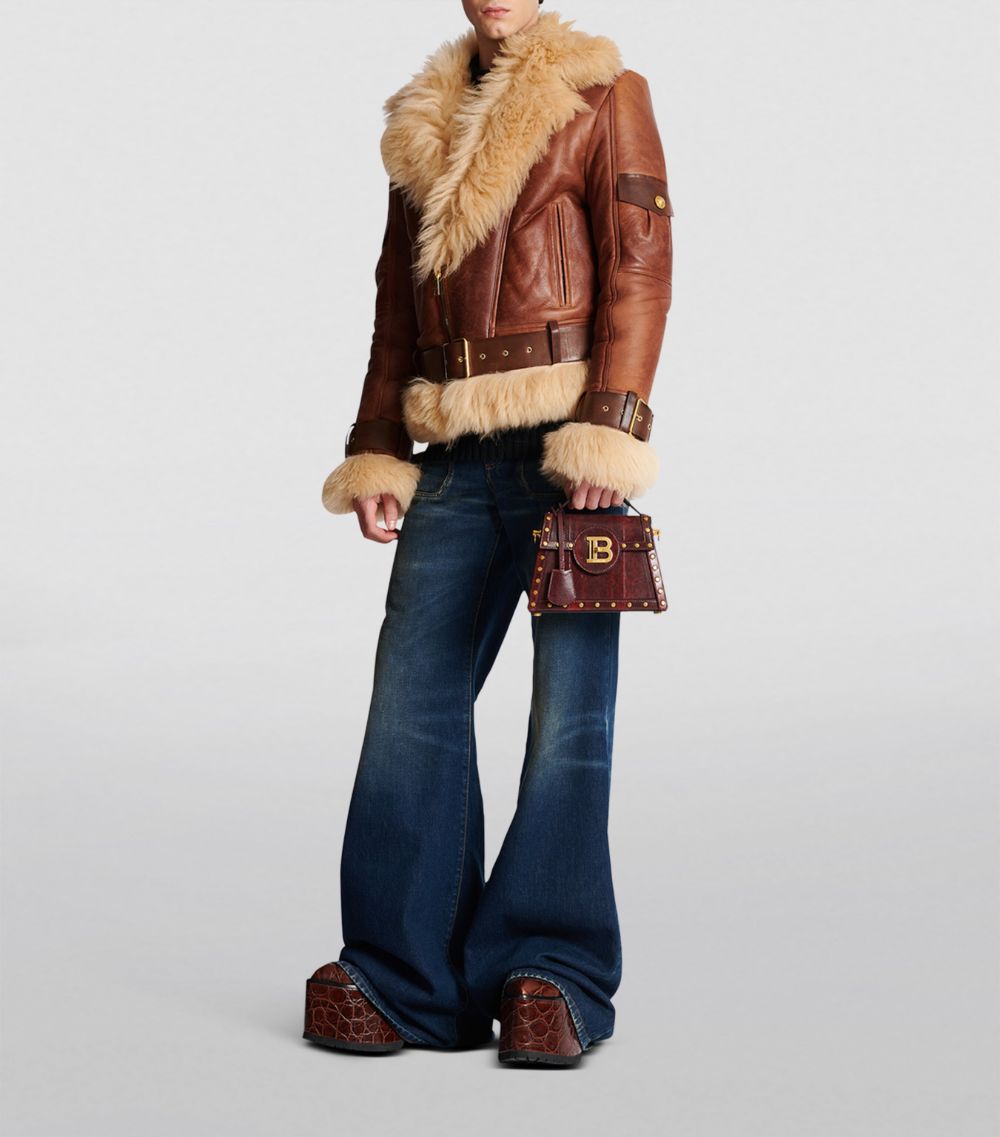 Balmain Balmain Shearling Aviator Jacket