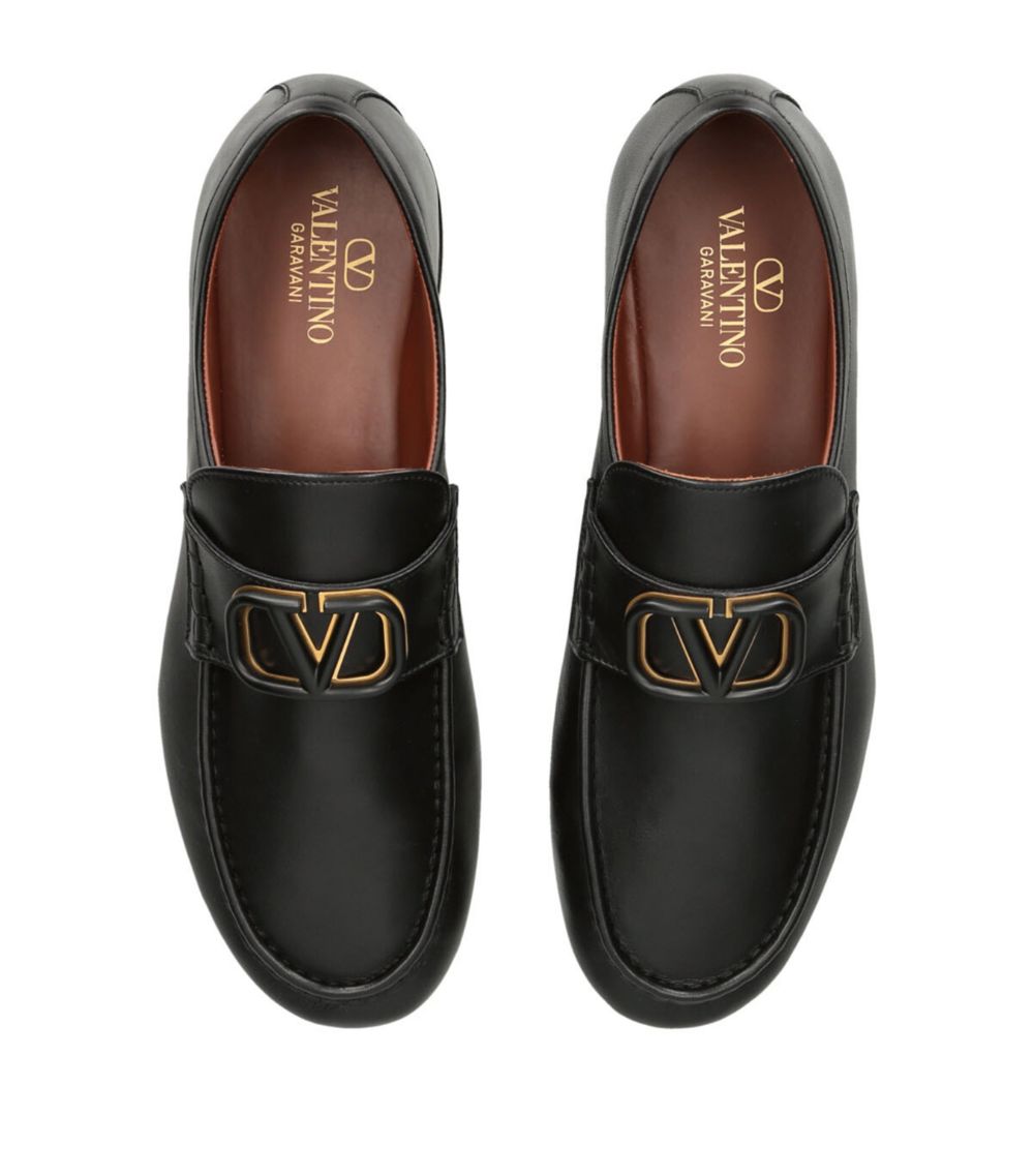 VALENTINO GARAVANI Valentino Garavani Leather Vlogo Loafers