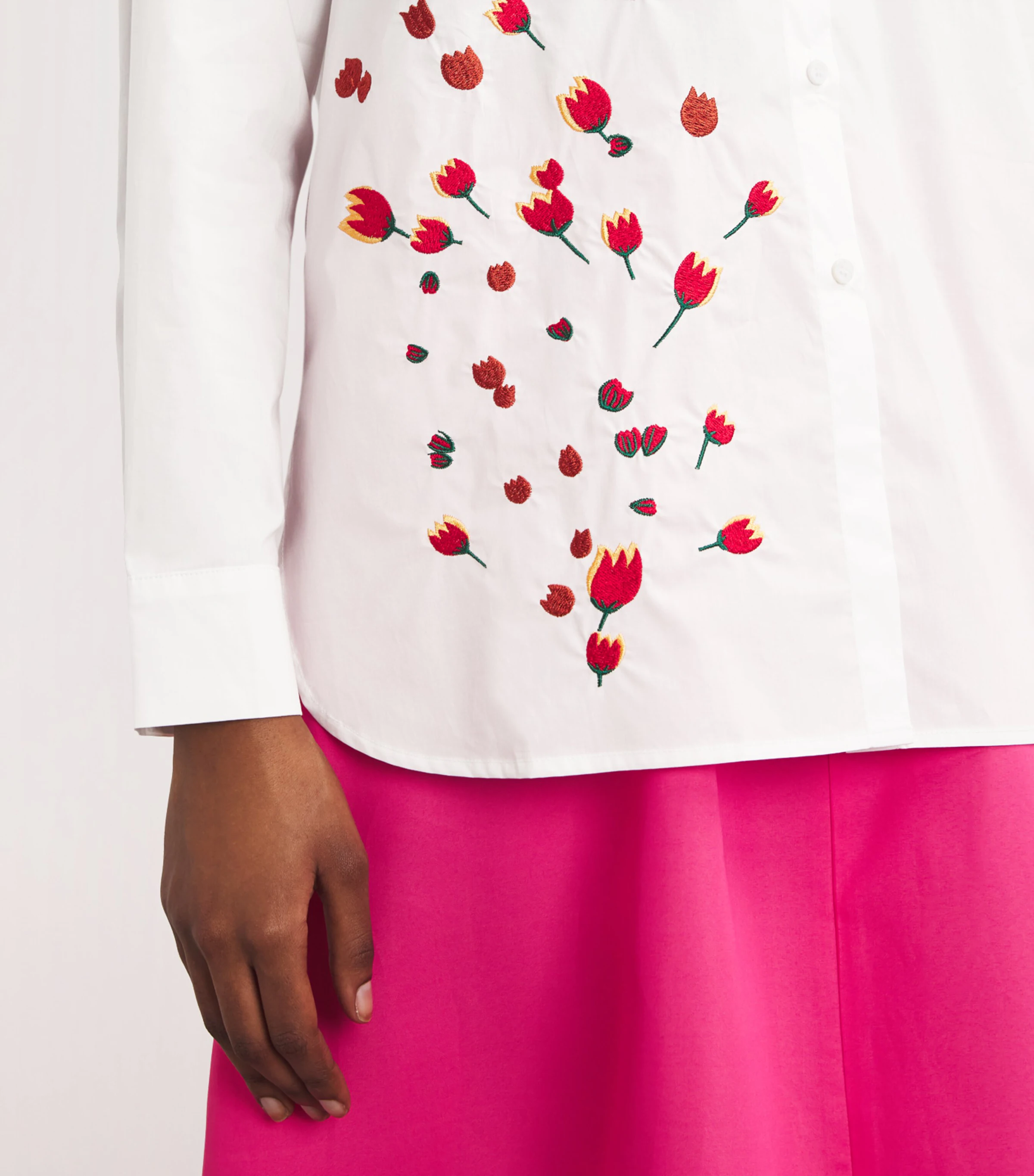 Max & Co. Max & Co. Cotton Embroidered Floral Shirt