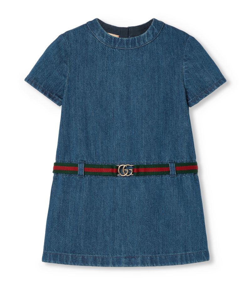 Gucci Gucci Kids Denim Web Stripe Dress (4-12 Years)
