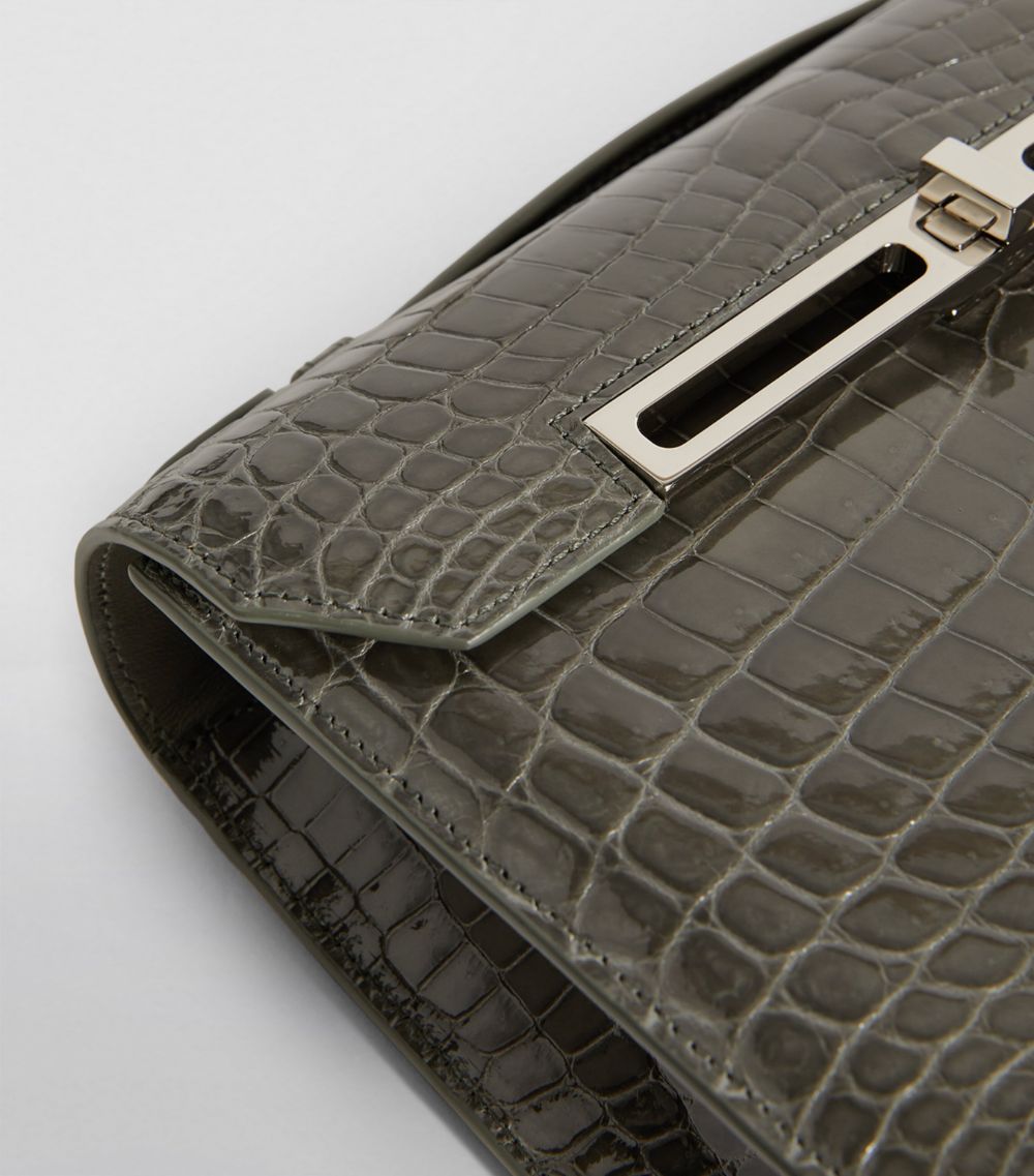 Llora Llora Crocodile Emma Top-Handle Bag