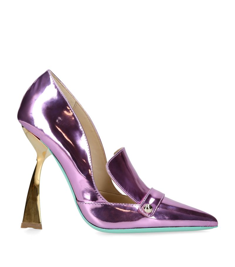 Marion Ayonote Marion Ayonote Metallic Leather Panthere Pumps 100