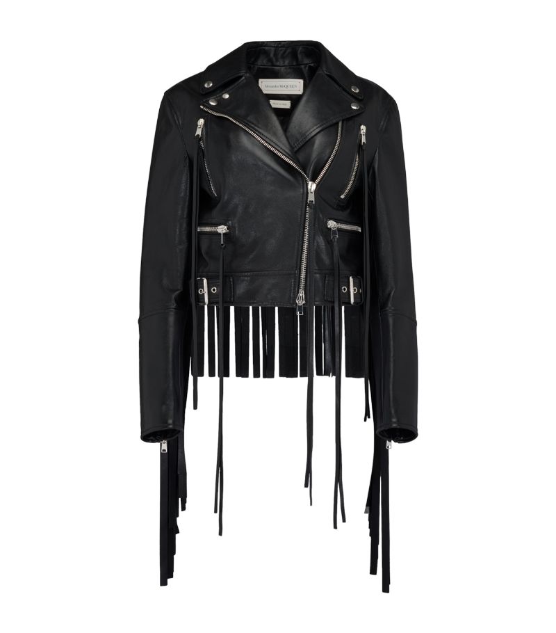 Alexander McQueen Alexander Mcqueen Fringed Leather Jacket