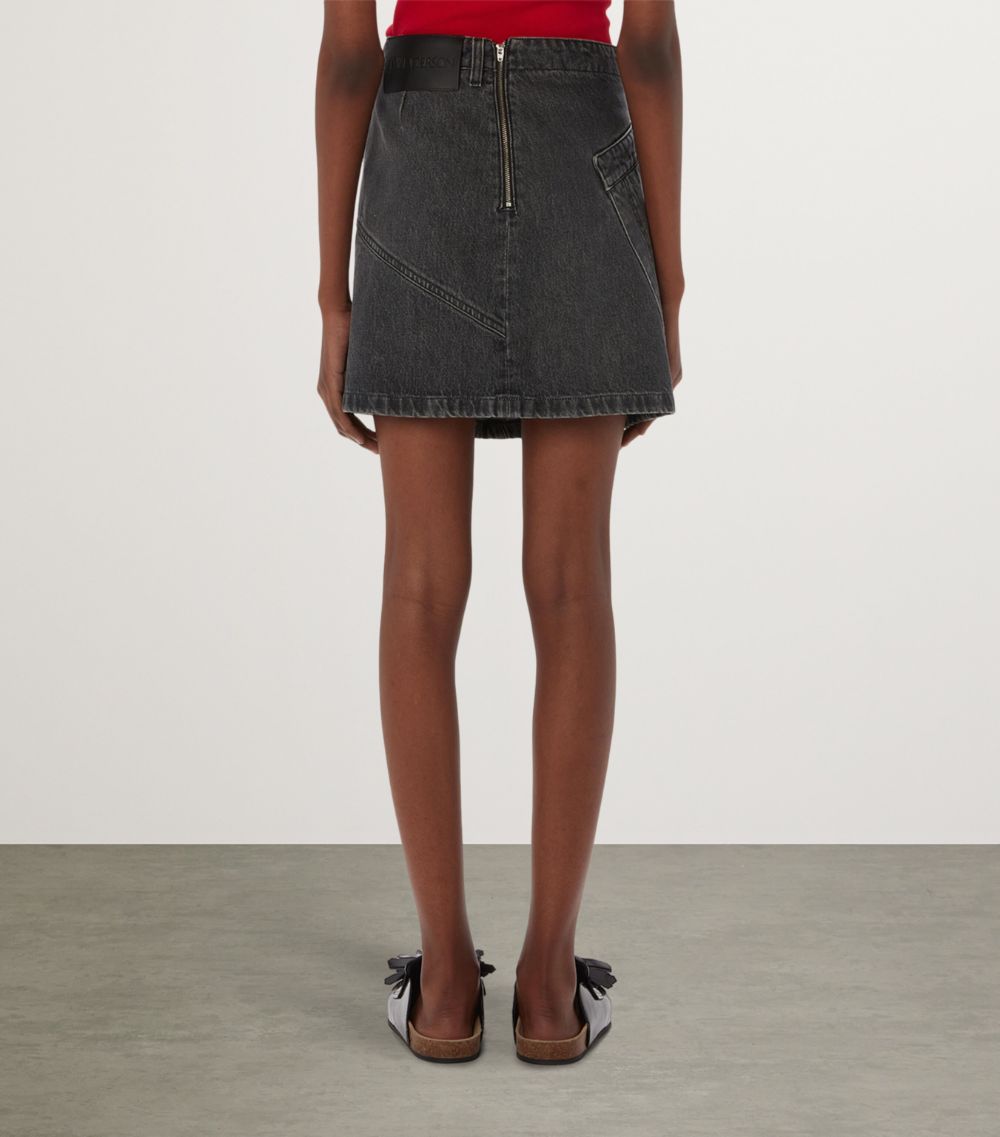 Jw Anderson Jw Anderson Denim Twist Mini Skirt