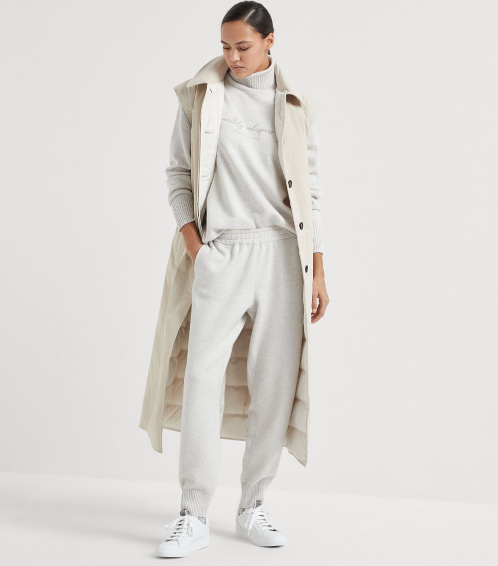 Brunello Cucinelli Brunello Cucinelli Techno Canvas Sleeveless Trench Coat With Down Quilting