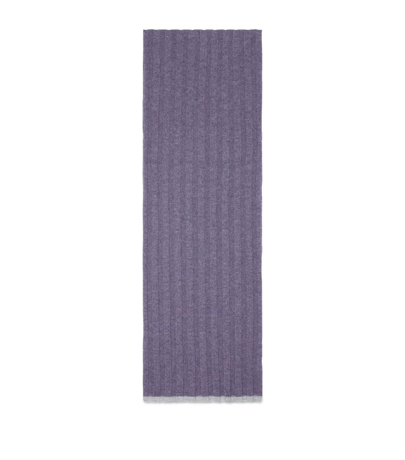 Brunello Cucinelli Brunello Cucinelli Cashmere Ribbed Scarf