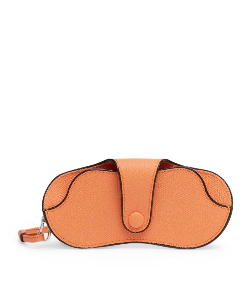 Valextra Valextra Leather Detachable-Lanyard Glasses Case