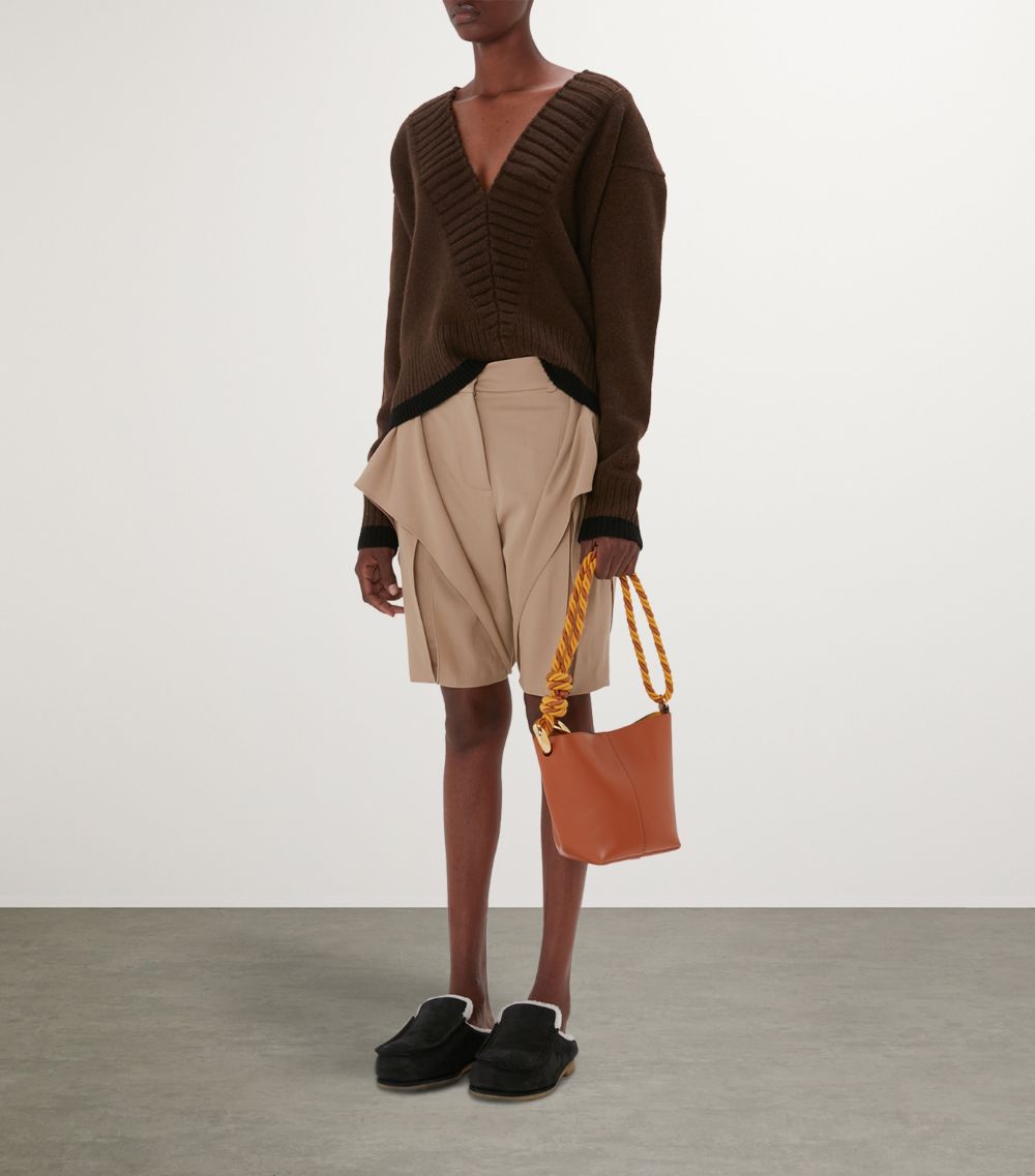 Jw Anderson Jw Anderson Leather Braided Corner Bucket Bag