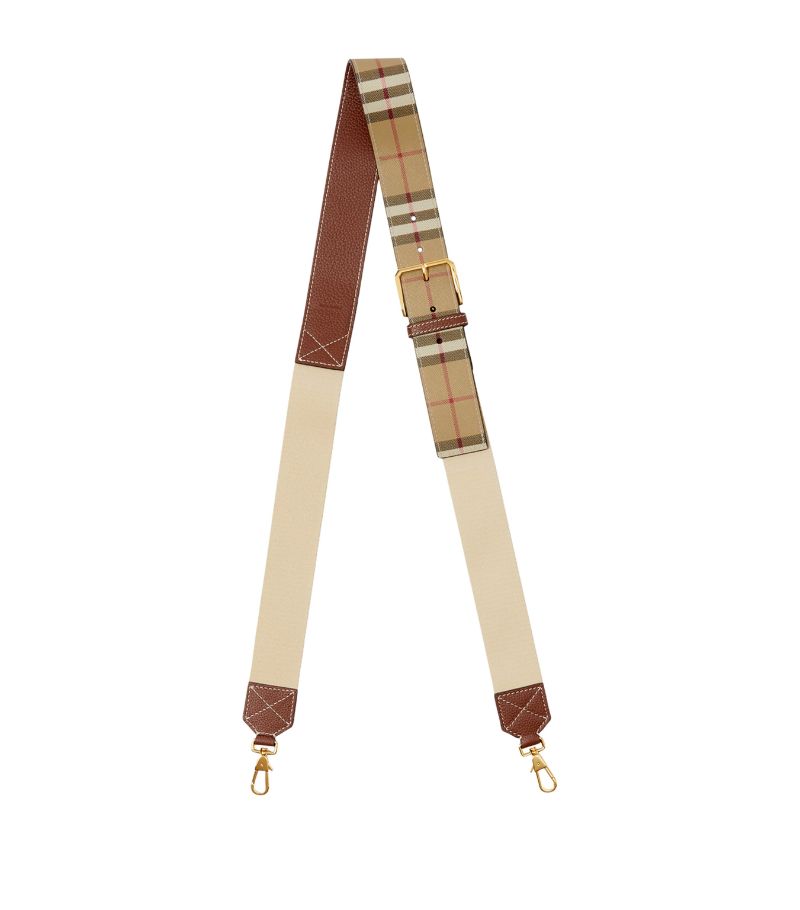 Burberry Burberry Check And Leather Bag Strap