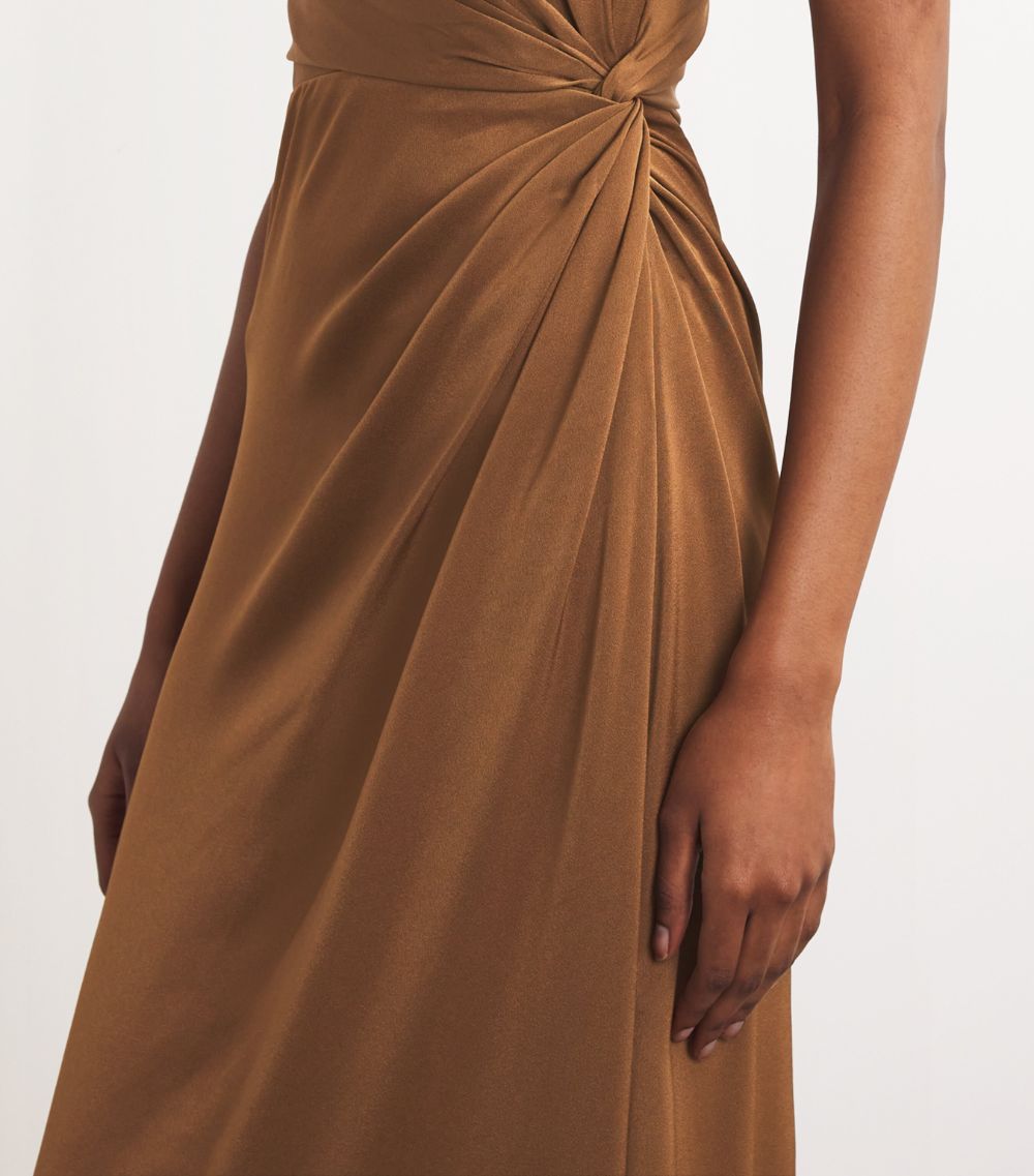  Alex Perry Satin Crepe Twist Gown